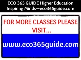 ECO 365 GUIDE Higher Education Inspiring Minds--eco365guide.com