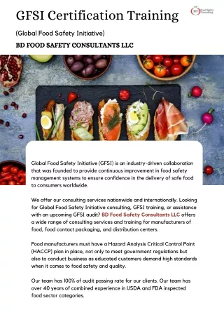 gfsi certification training