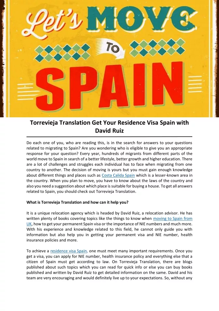 torrevieja translation get your residence visa