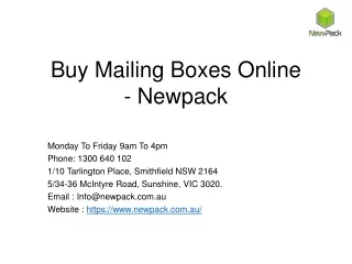 Buy Mailing Boxes Online