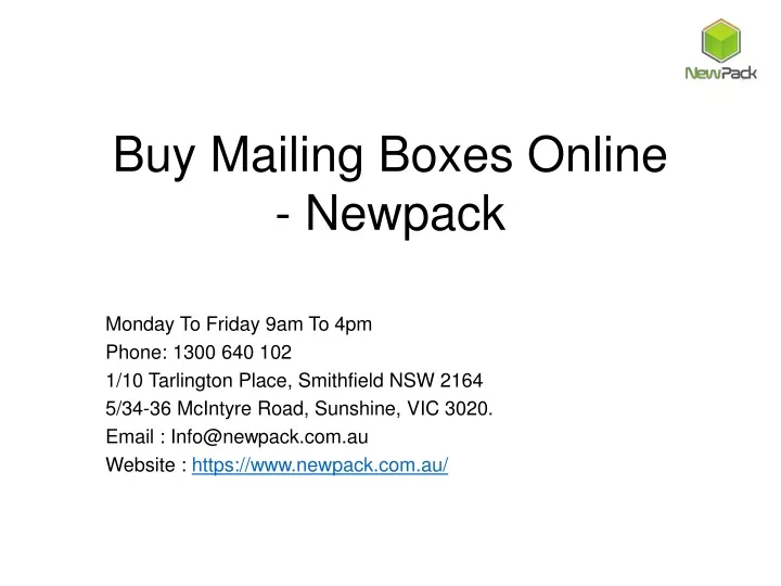 buy mailing boxes online newpack