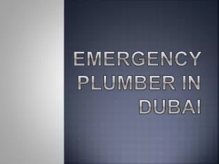 Emergency Plumber in Dubai