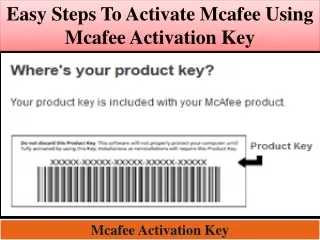 Easy steps to activate McAfee using McAfee activation key