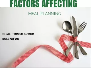 factor affecting menu planning