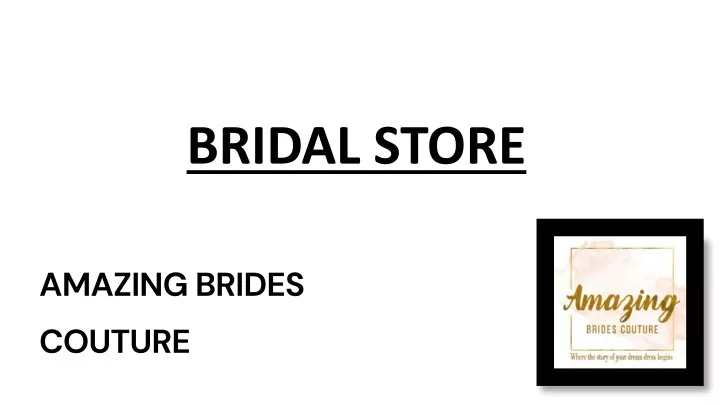 bridal store