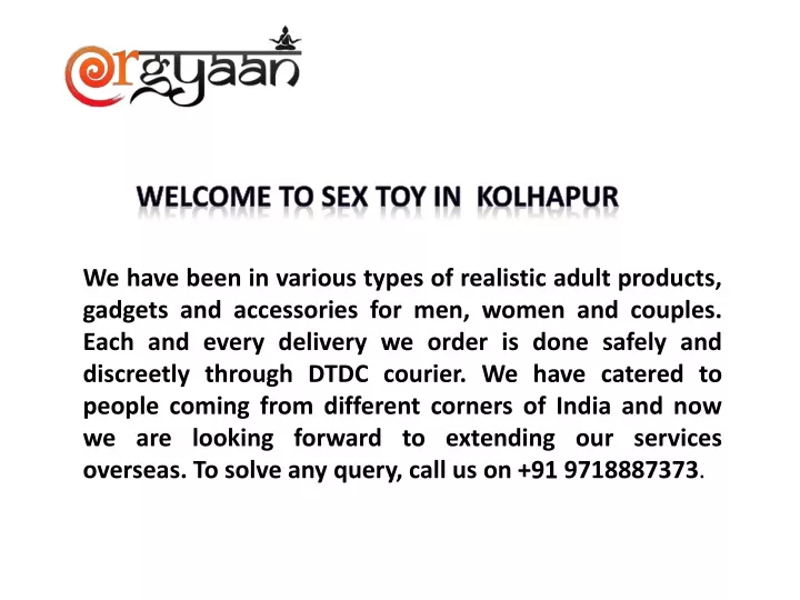 welcome to sex toy in kolhapur