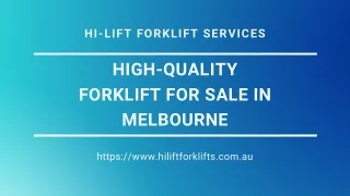 High-Quality Forklift For Sale in Melbourne