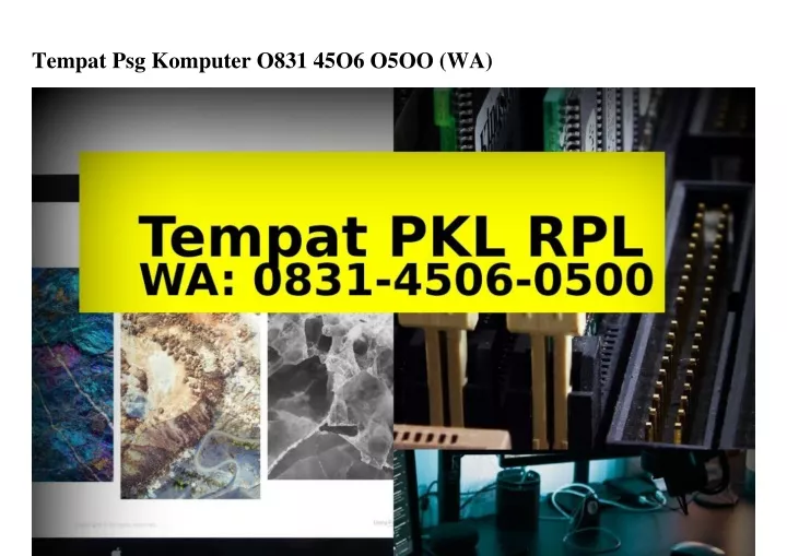 tempat psg komputer o831 45o6 o5oo wa