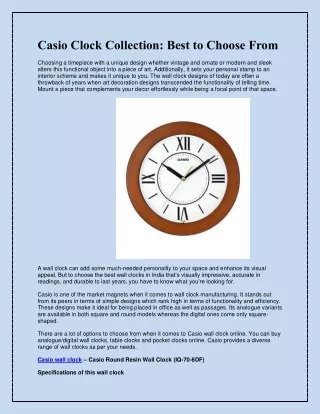 casio clock collection best to choose from