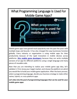 what what p programming rogramming l language