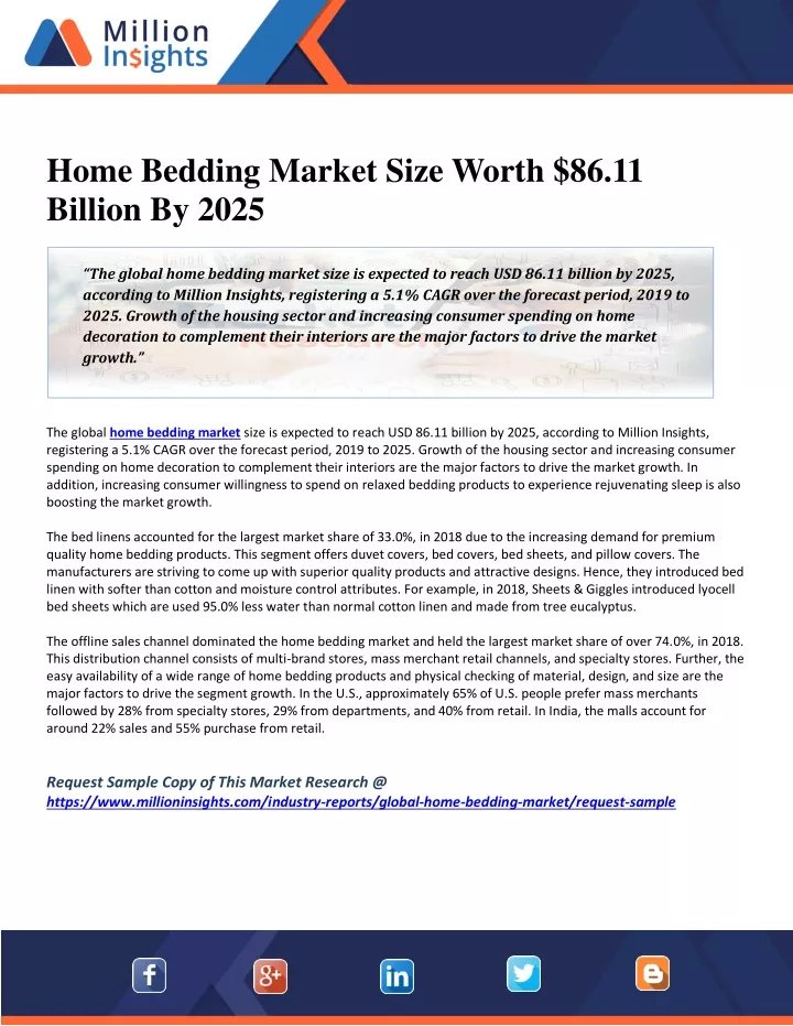 home bedding market size worth 86 11 billion