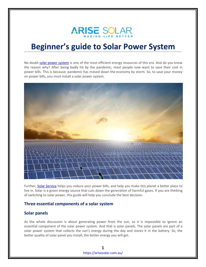 beginner s guide to solar power system