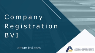 Company Registration BVI