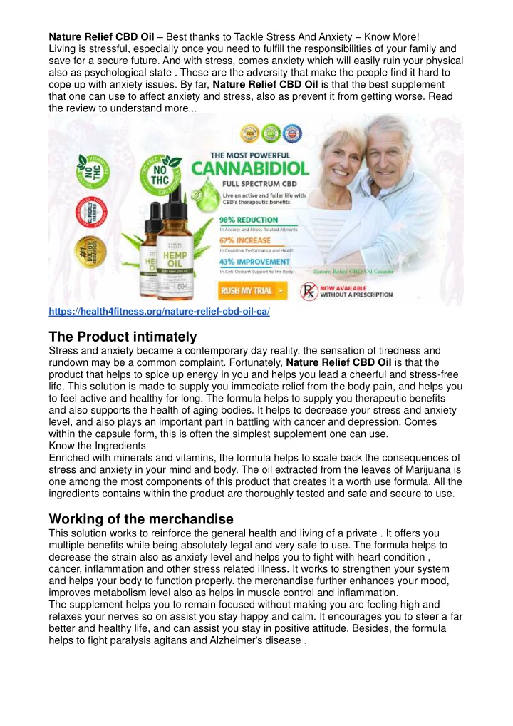 nature relief cbd oil best thanks to tackle