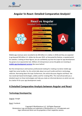 angular vs react detailed comparative analysis