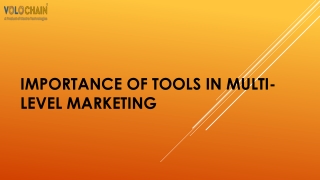 importance of tools in multi level marketing