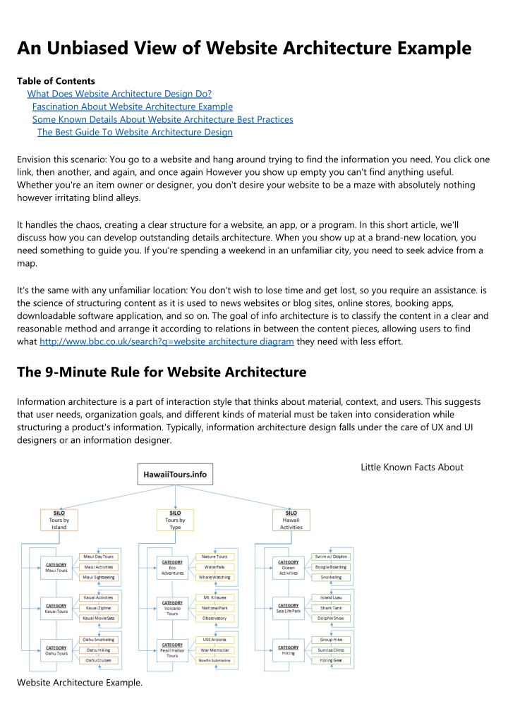 an unbiased view of website architecture example