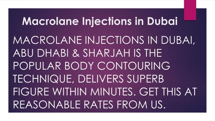 macrolane injections in dubai