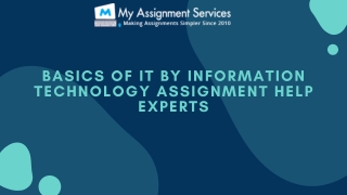 basics of it by information technology assignment