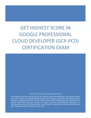 get highest score in google professional cloud