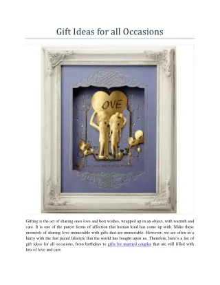 gift ideas for all occasions