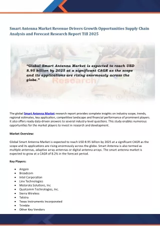 smart antenna market revenue drivers growth