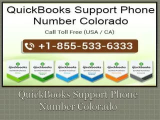 QuickBooks Support Phone Number Colorado  1-855-533-6333