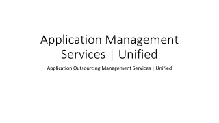 Application Outsourcing Management Services | Unified