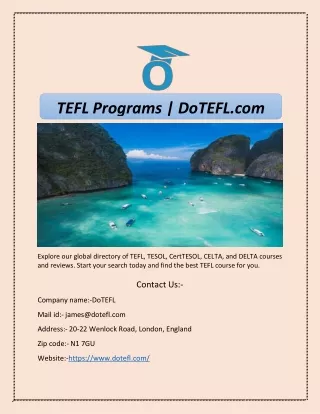 TEFL Programs | DoTEFL.com