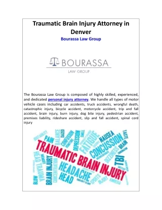 Traumatic Brain Injury Attorney in Denver