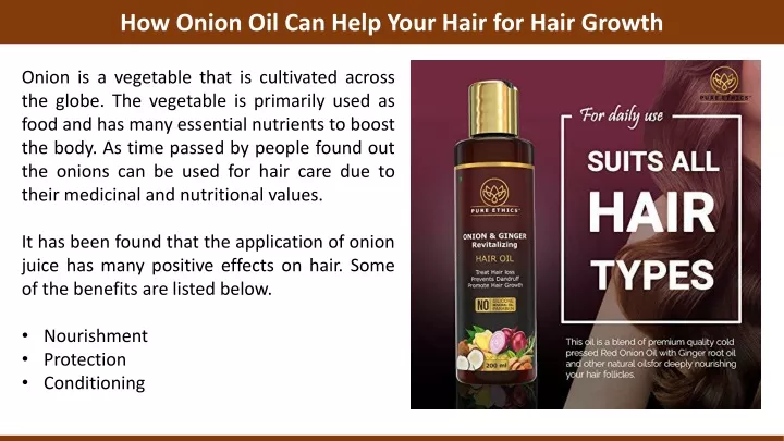 how onion oil can help your hair for hair growth