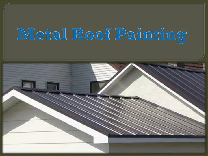 metal roof painting
