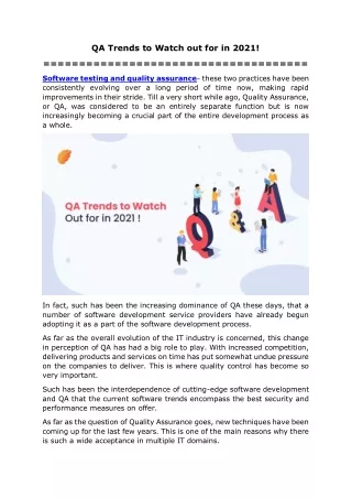 qa trends to watch out for in 2021