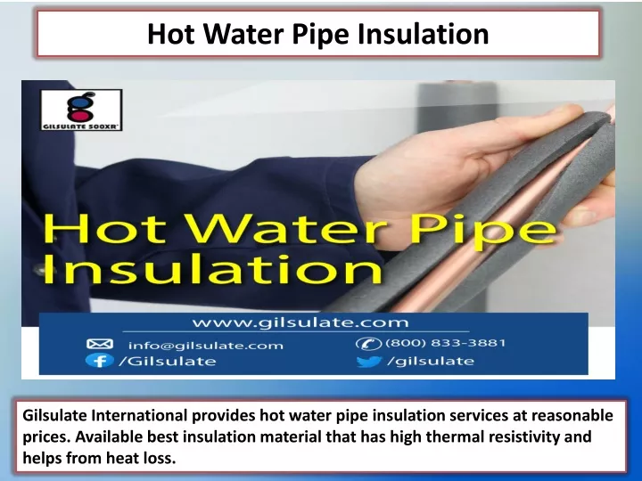 hot water pipe insulation