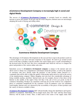 ecommerce development company is increasingly
