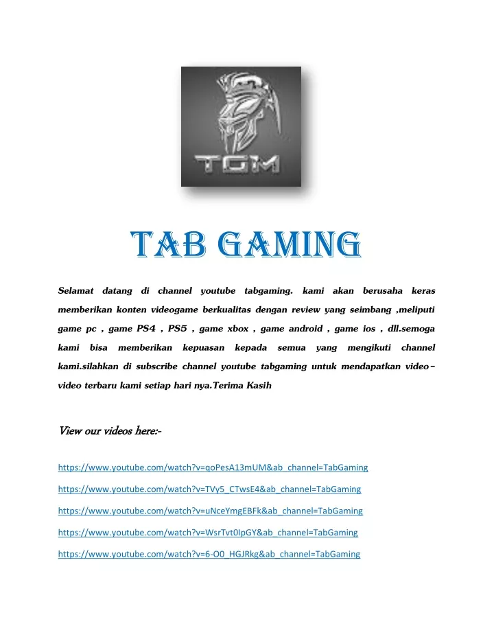 tab gaming