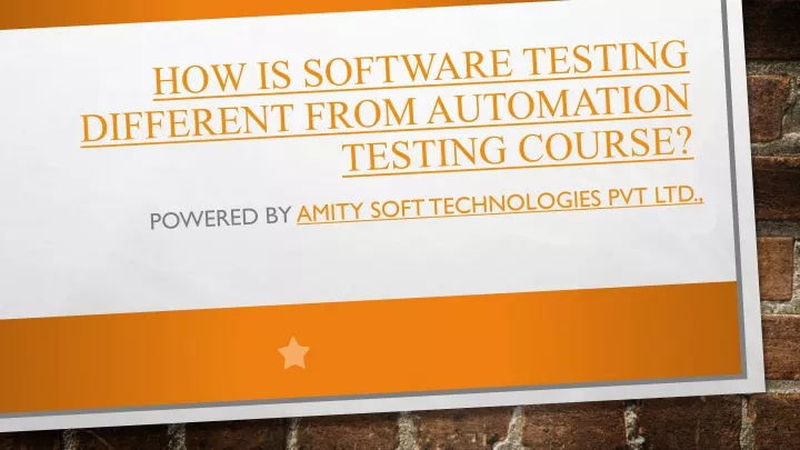 how is software testing different from automation testing course