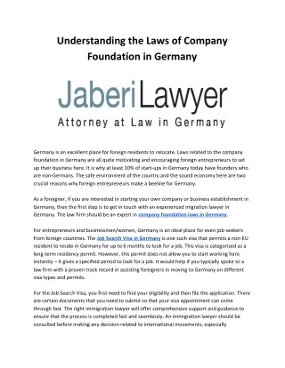 Understanding the Laws of Company Foundation in Germany