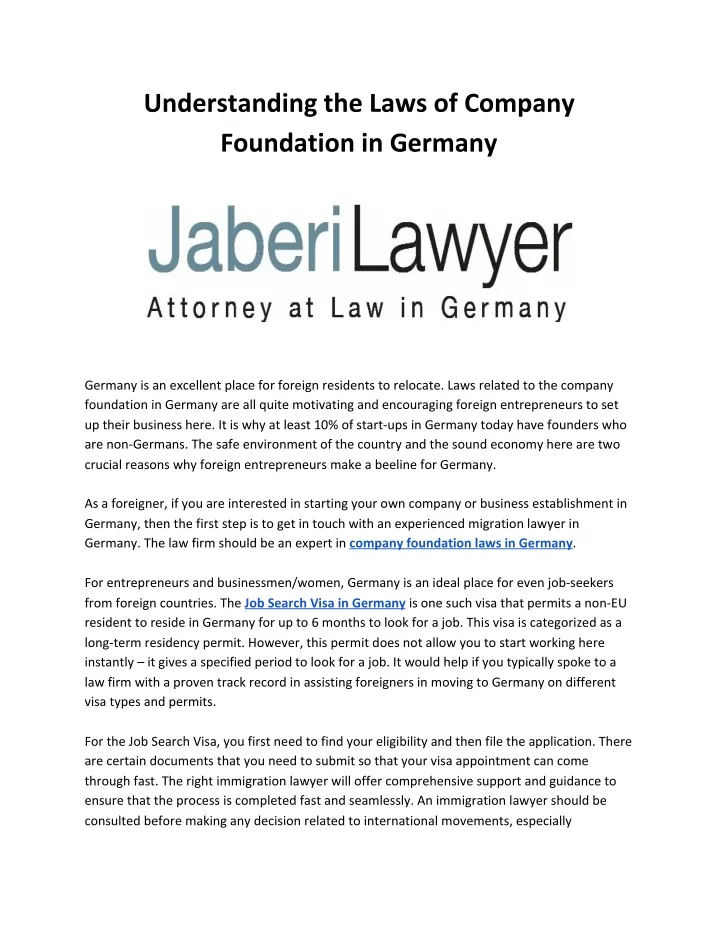 understanding the laws of company foundation