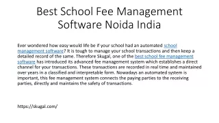 best school fee management software noida india