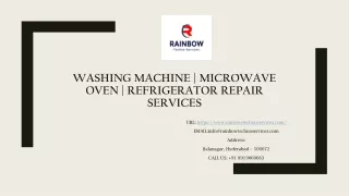 Washing Machine | Microwave Oven | Refrigerator Repair Services