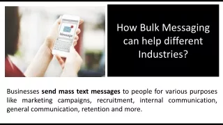 how bulk messaging can help different industries