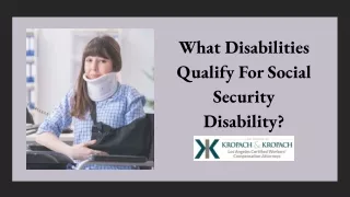 what disabilities qualify for social security