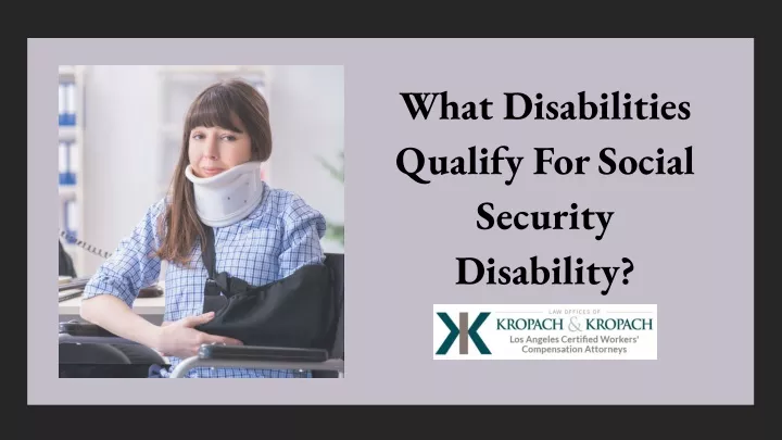 what disabilities qualify for social security