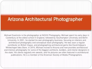 Arizona Architectural Photographer