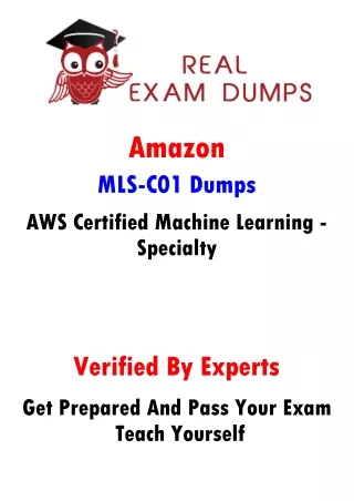 Download MLS-C01 Dumps With Free Demo Questions