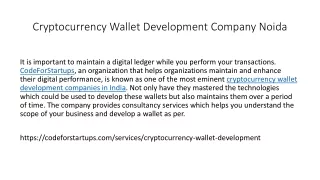 cryptocurrency wallet development company noida