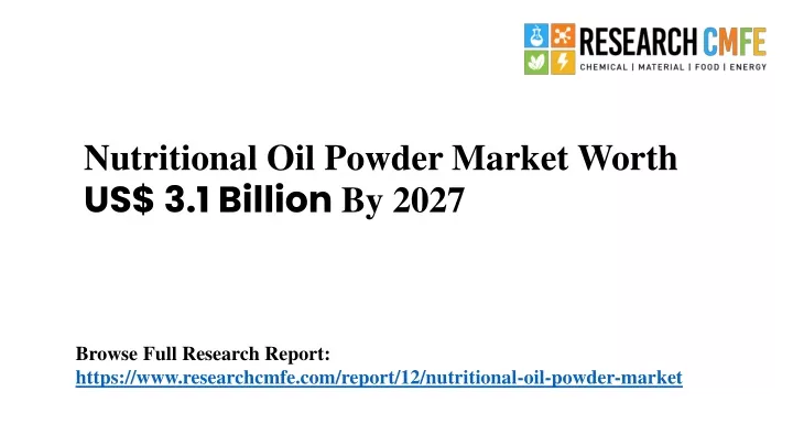 nutritional oil powder market worth