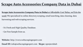 scrape auto accessories company data in dubai