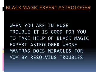Black Magic Expert Astrologer - Free Astrologer In India